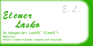 elemer lasko business card